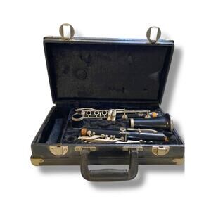 Vintage Salvage Pieces Clarinet in Case Music Decor